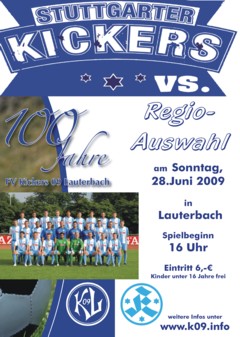 Plakat zum Spiel der Stuttgarter Kickers