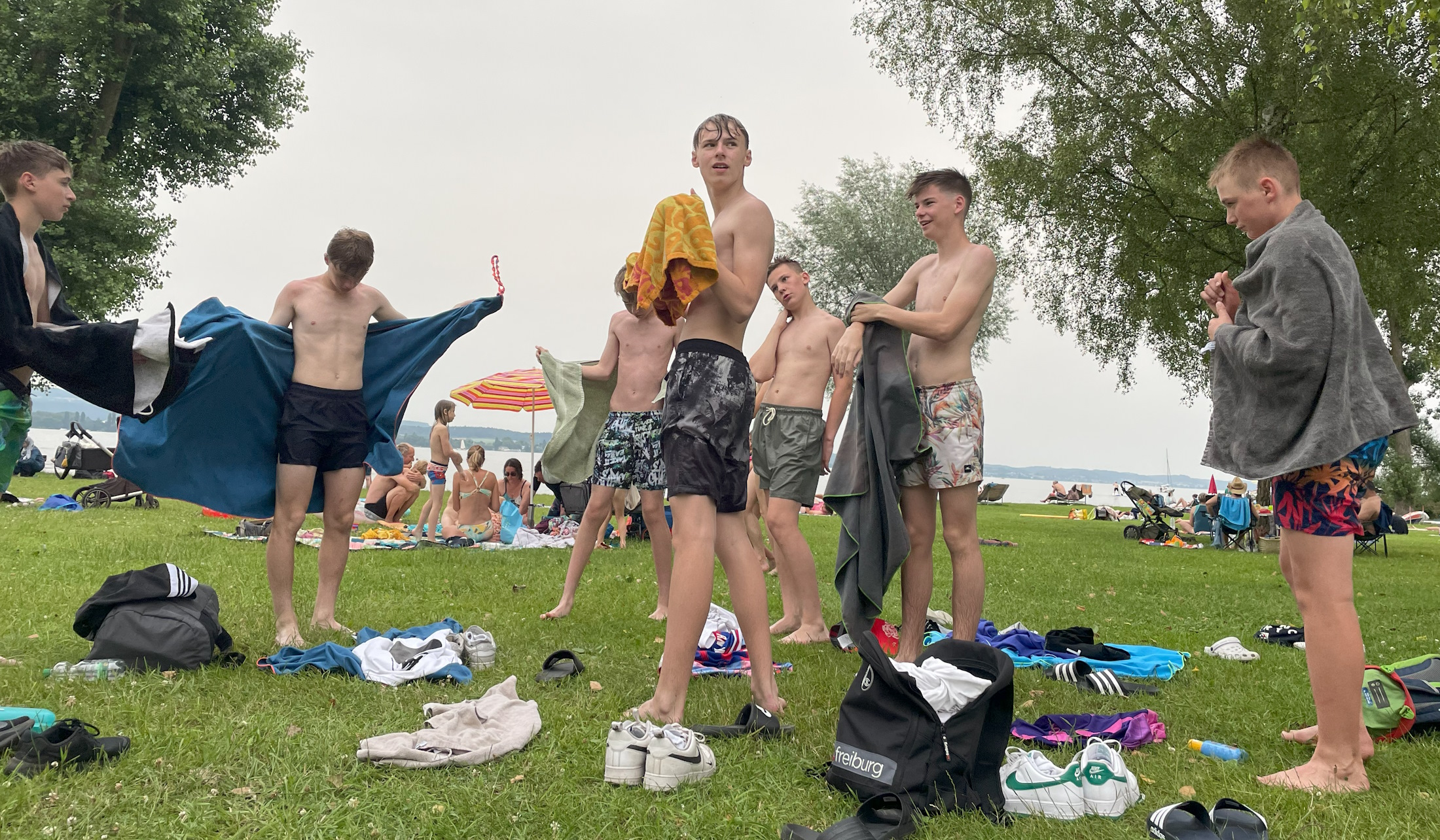Rundenabschluss der C-Jugend im Strandbad Iznang