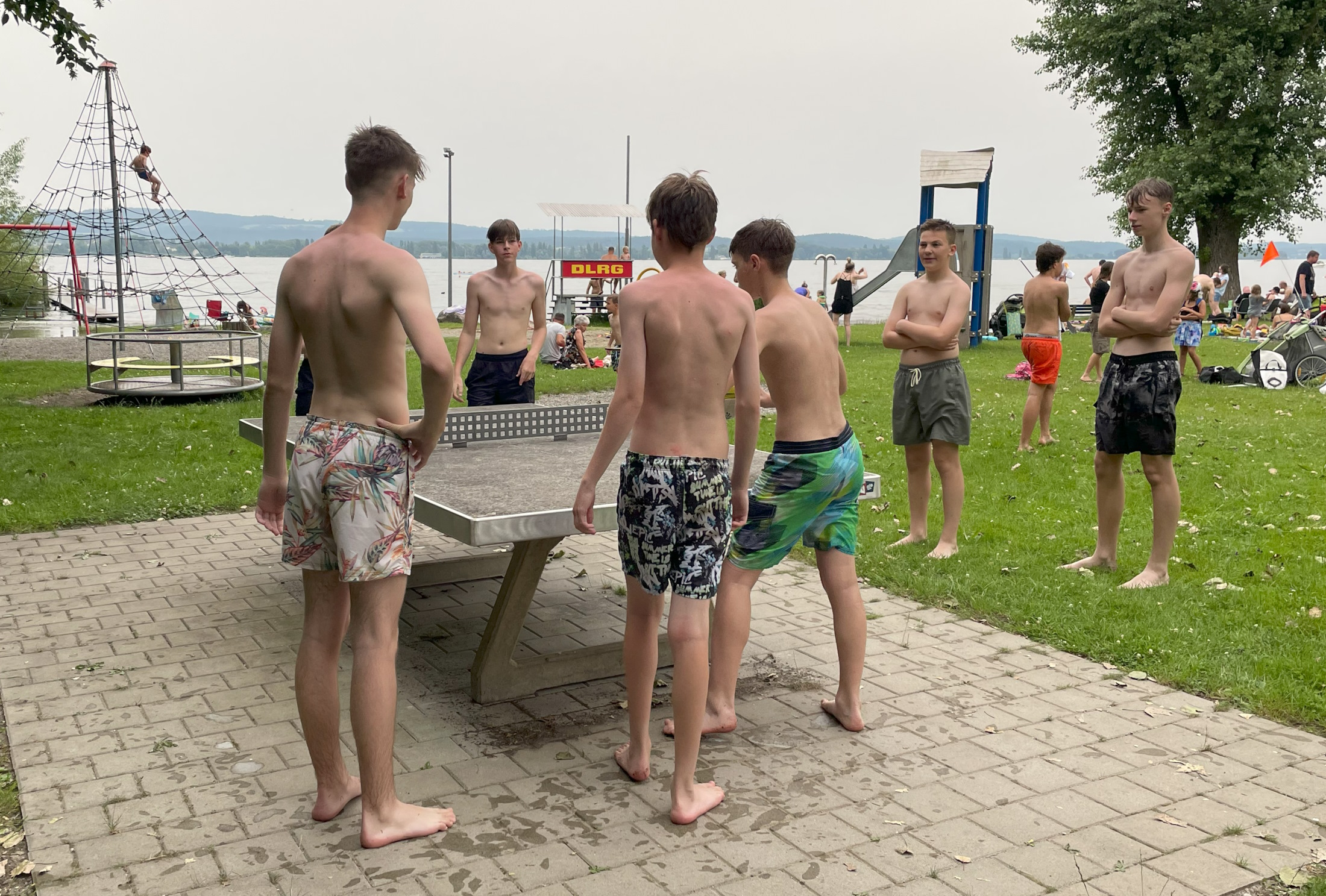 Rundenabschluss der C-Jugend im Strandbad Iznang