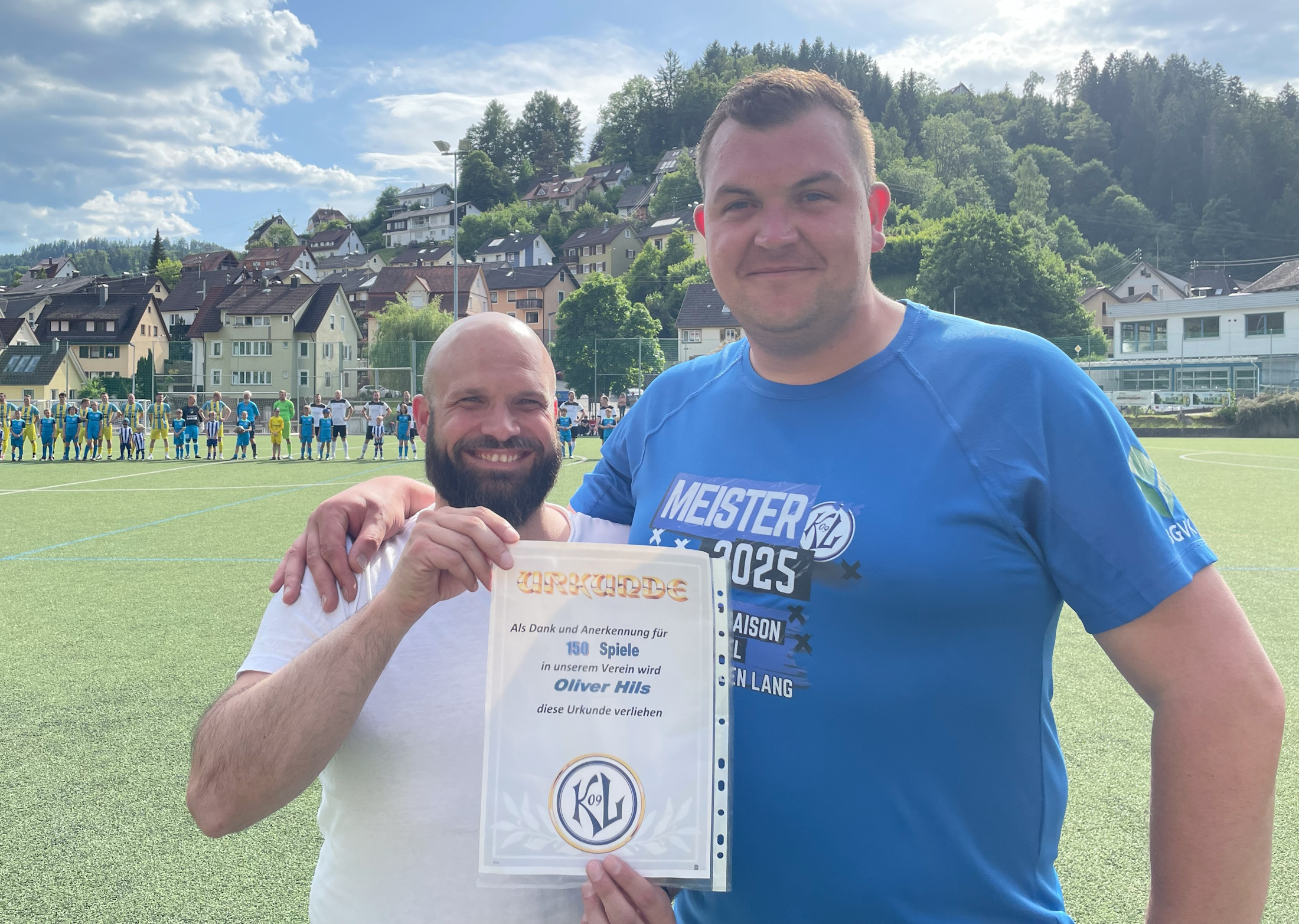 Verabschiedungen beim letzten Spiel